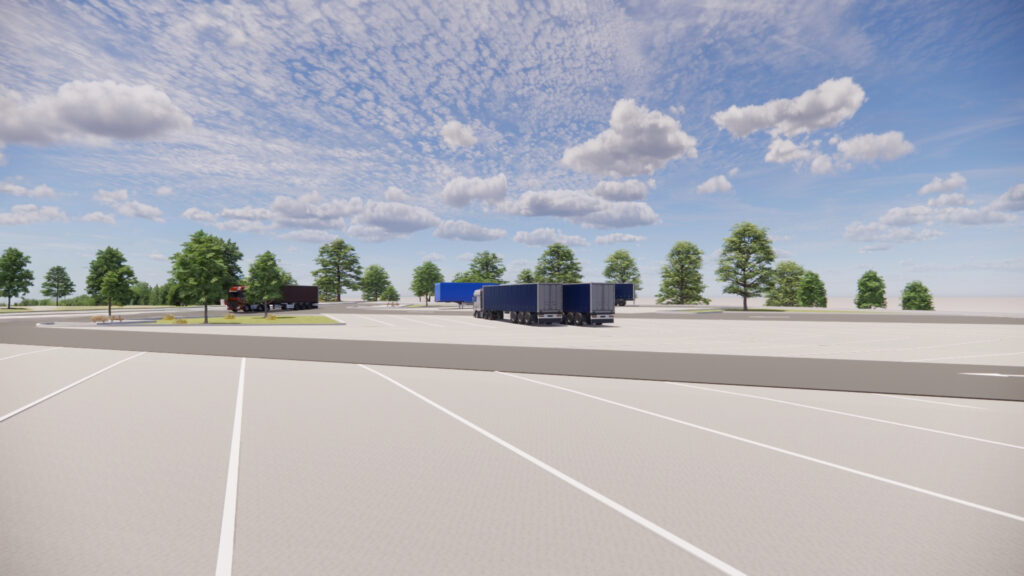 Abbildung LKW Parkplatz